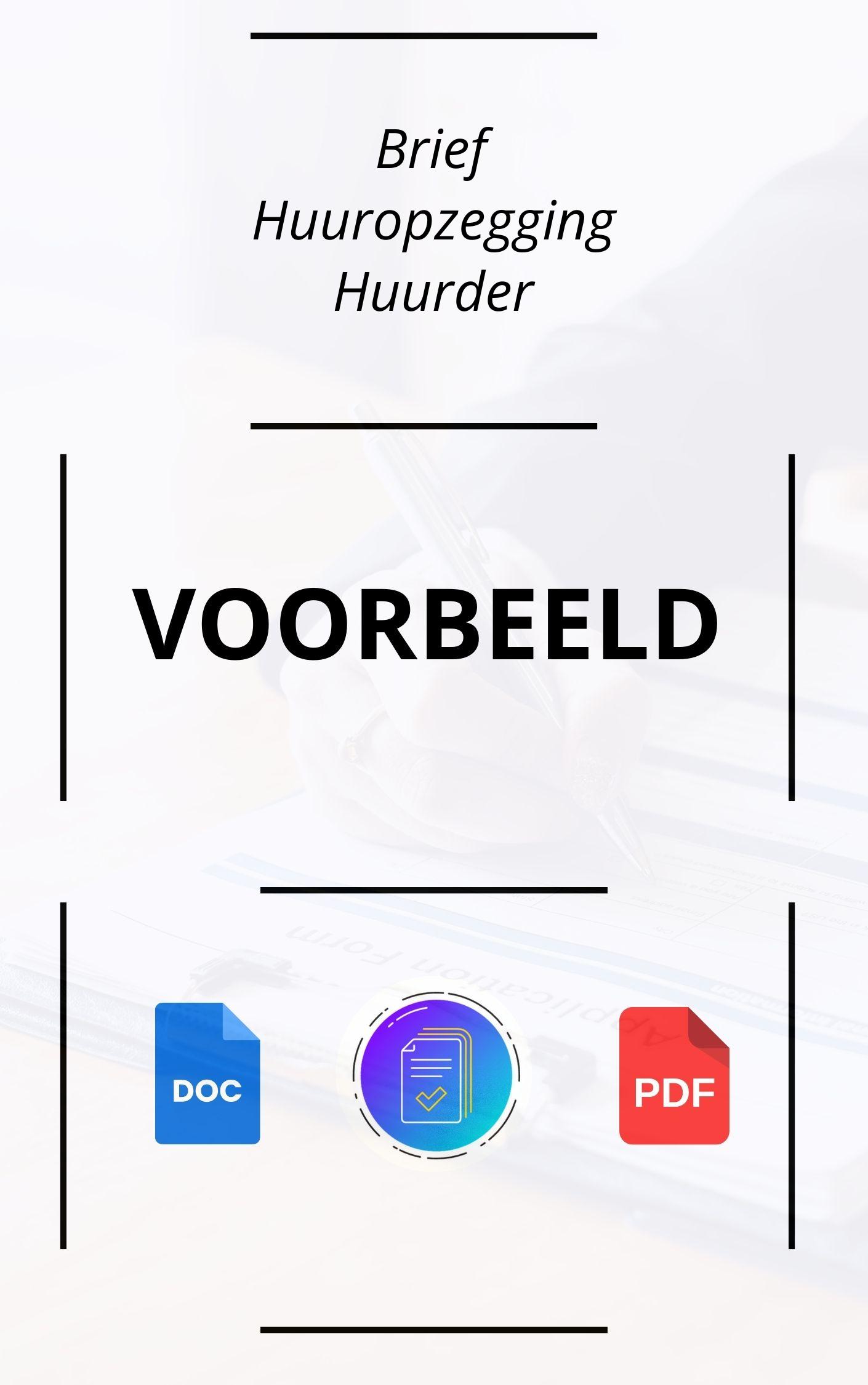 Brief Huuropzegging Huurder